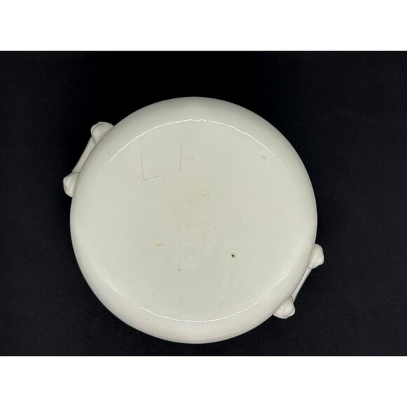 Vintage Handmade Ceramic Covered Casserole Serving Dish 1980s Lid Floral Flowers - Picture 7 of 13